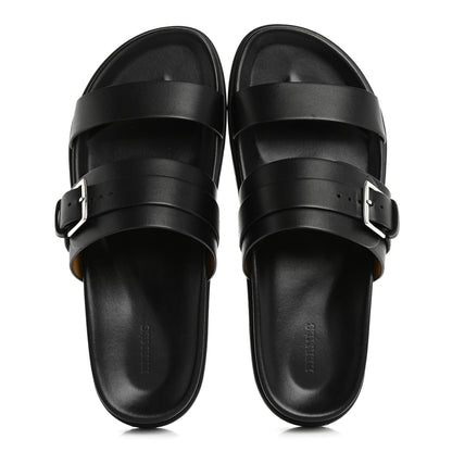 Hermes Calfskin Mens Tao Sandals 43.5 Black 2 of 9