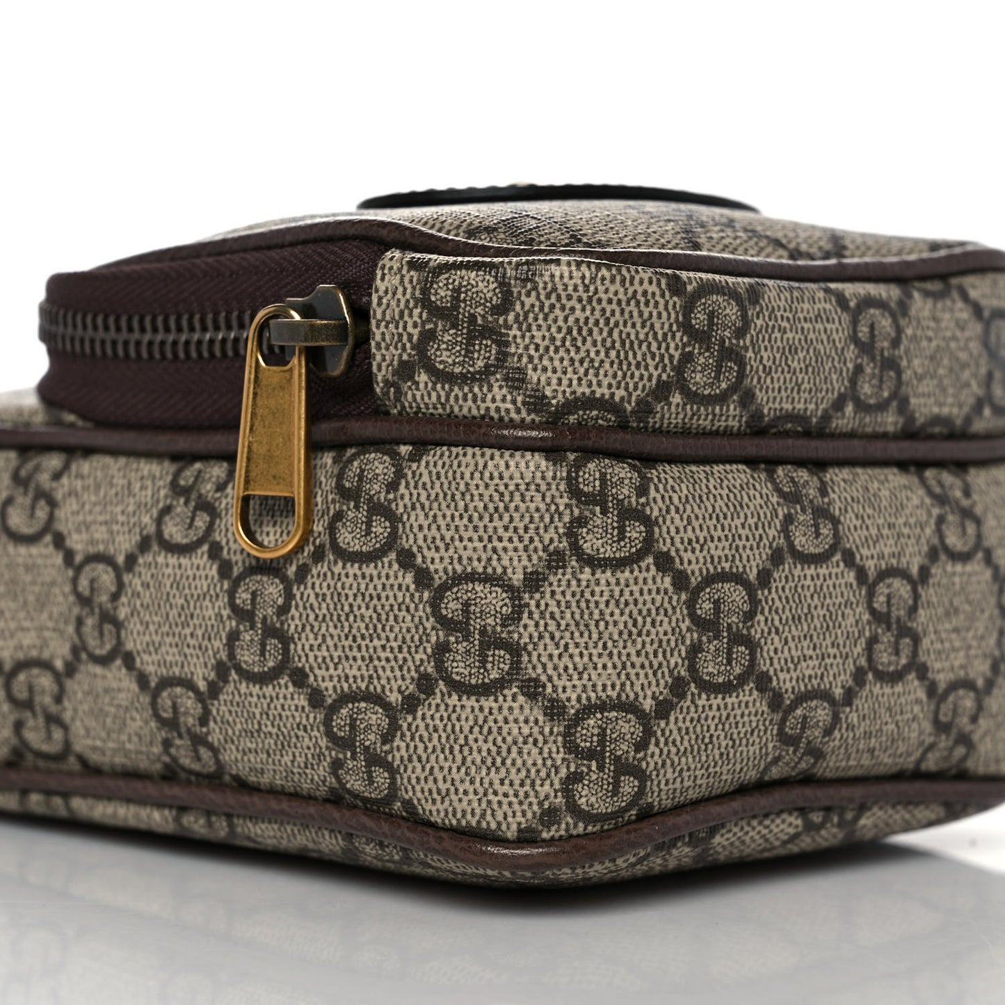 GG Supreme Monogram Mini Neo Vintage Double Zip Messenger Bag Beige New Acero Crop