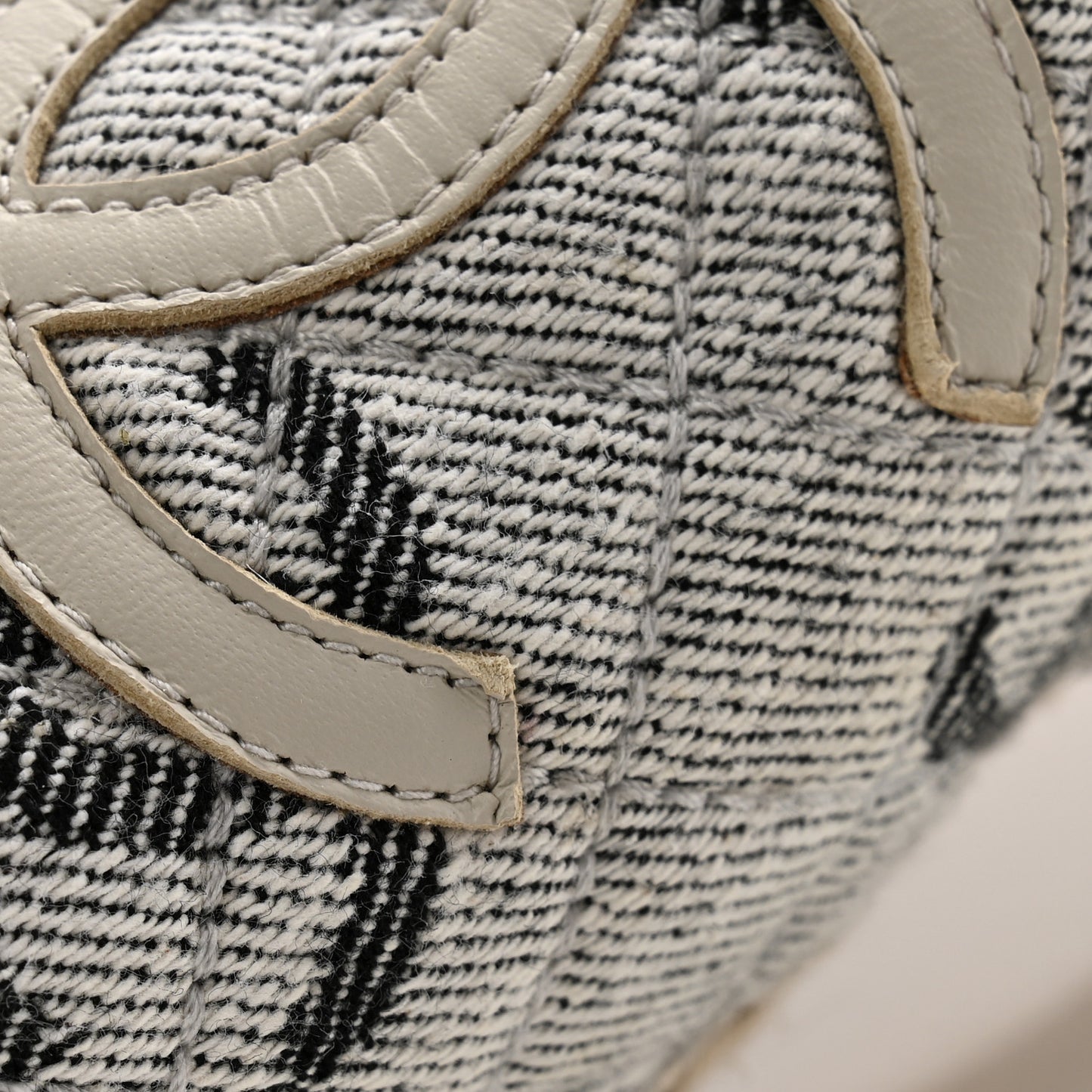 Cotton Jacquard Grosgrain CC Print Espadrilles 38 Grey Black