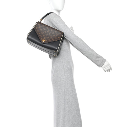 Louis Vuitton Grained Calfskin Monogram Double V Black 2 of 9