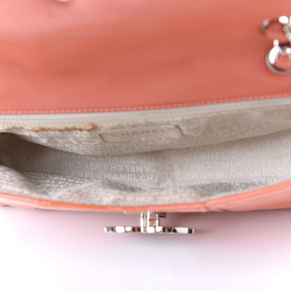 Chanel Patent Horizontal Quilted Medium Single Flap Pink 4 of 13