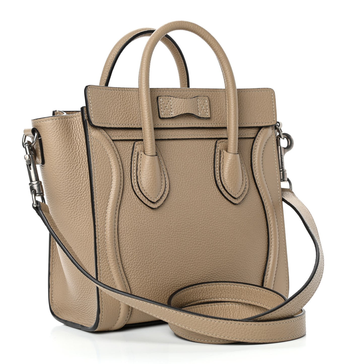 Drummed Calfskin Nano Luggage Dune