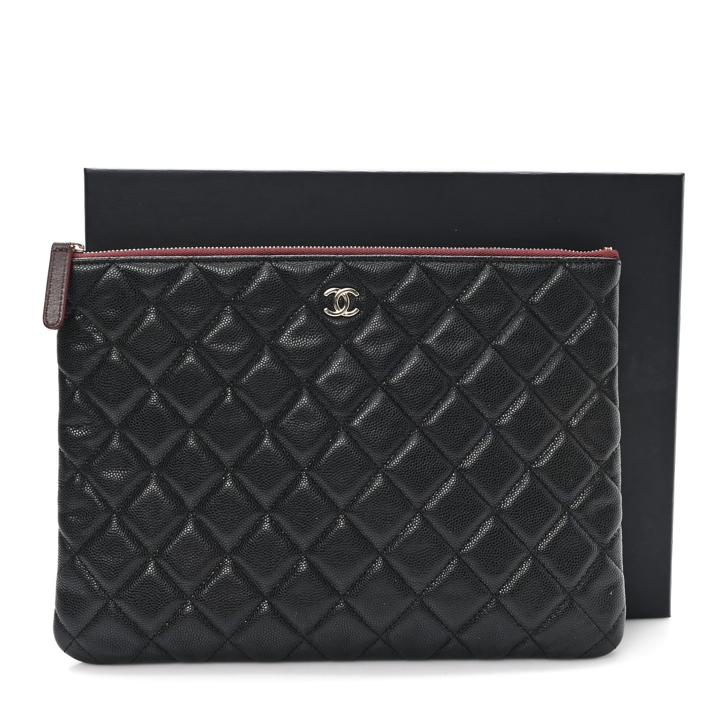 Caviar Quilted Medium Cosmetic Case Black