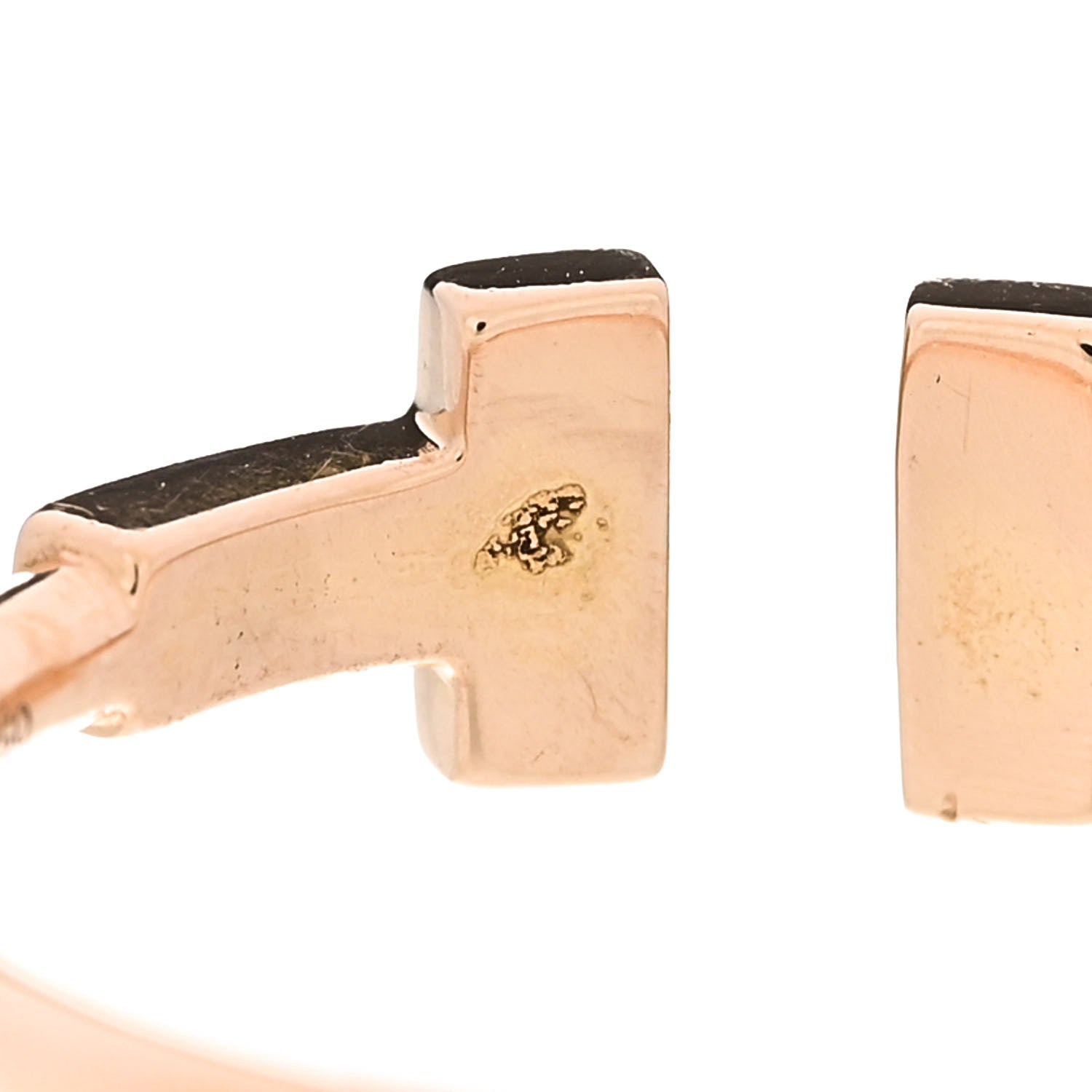 Tiffany 18K Rose Gold Diamond T Wire Ring 58 8.25 6 of 6