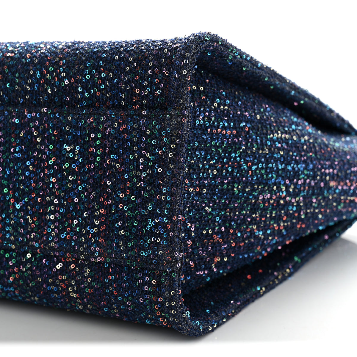 Chanel Calfskin Sequin Medium Deauville Tote Blue Multicolor 10 of 10