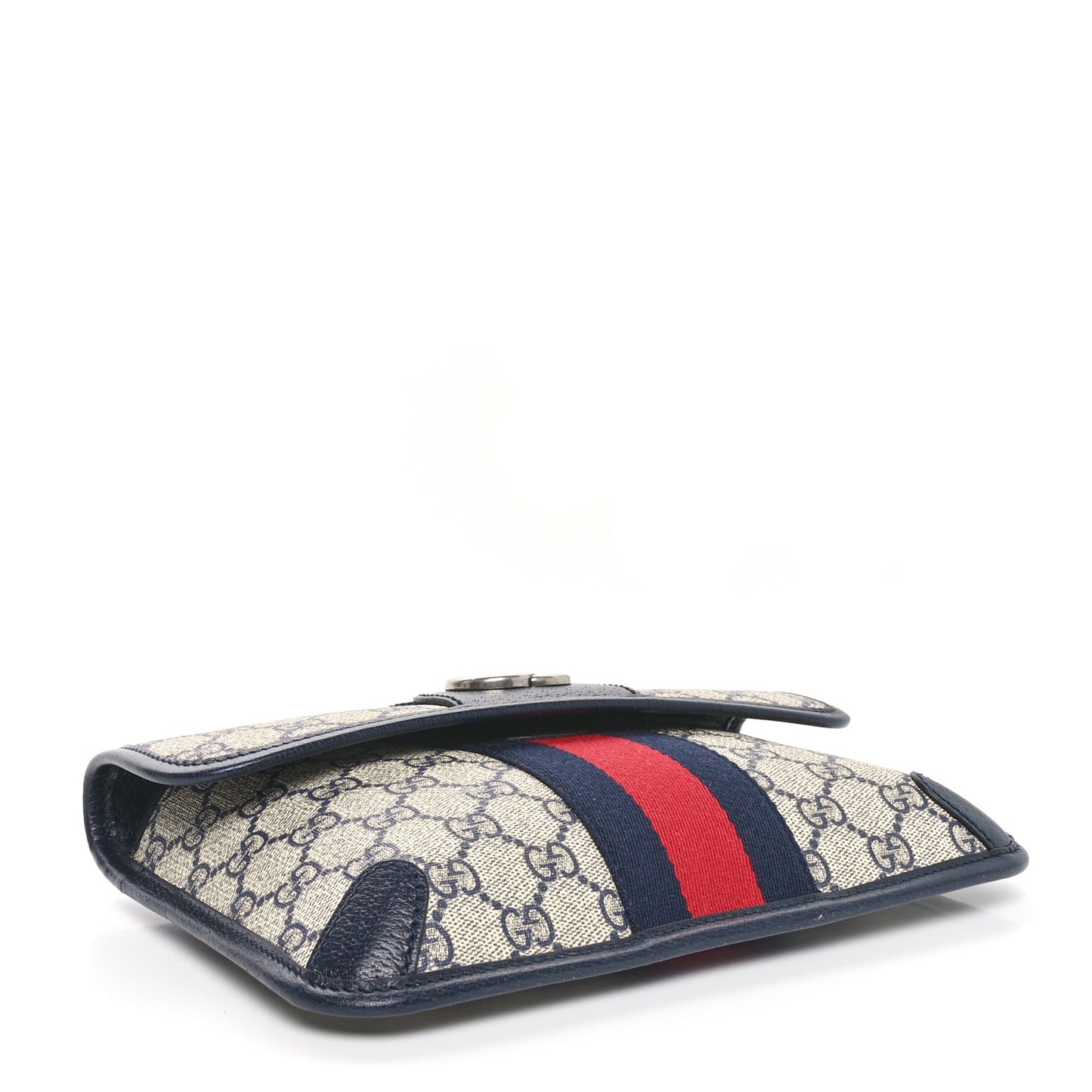 GG Supreme Monogram Web Small Ophidia Belt Bag 90 36 Beige Navy