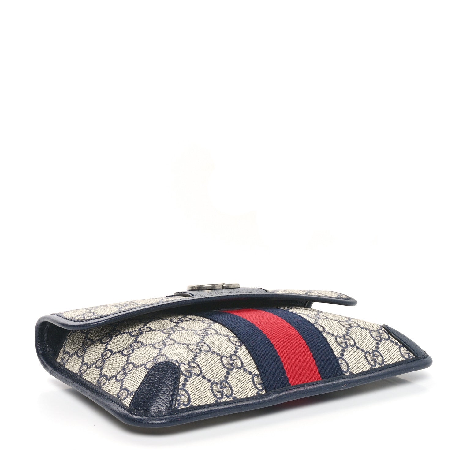 Gucci GG Supreme Monogram Web Small Ophidia Belt Bag 90 36 Beige Navy 4 of 10