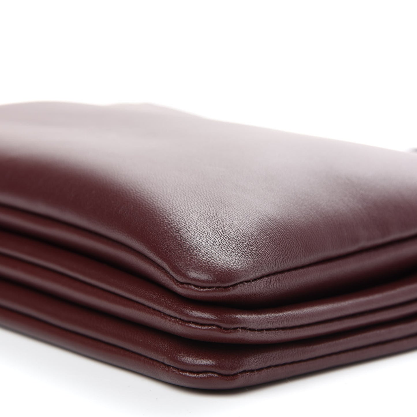 Lambskin Large Trio Crossbody Bag Burgundy