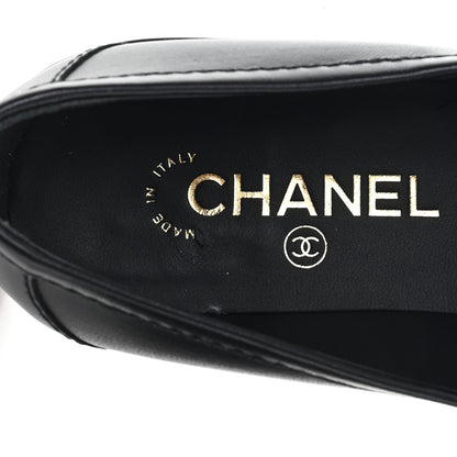 Chanel Lambskin Quilted CC Turnlock Loafers 39.5 Black 8 of 9
