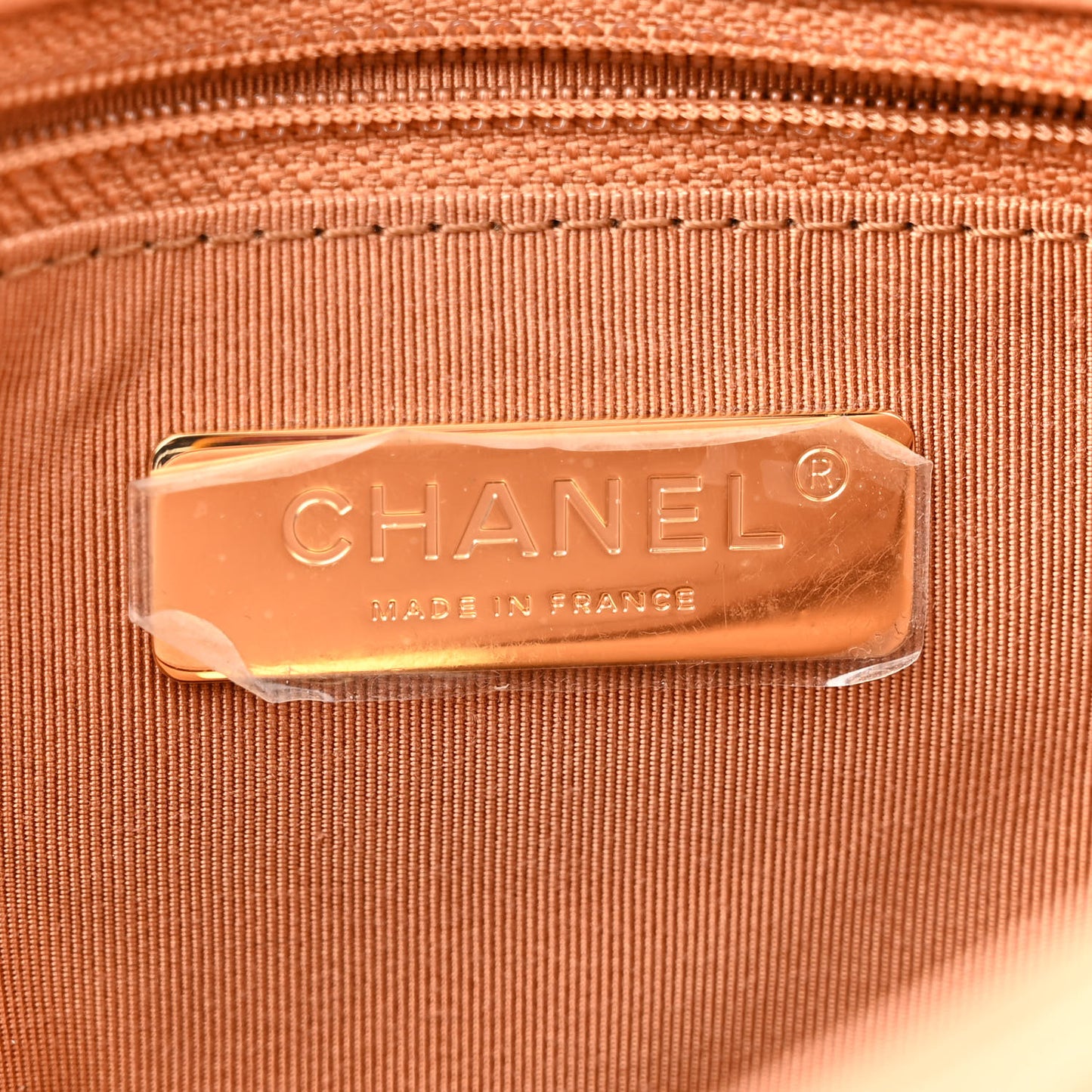 Lambskin Quilted Large Chanel 19 Flap Brown