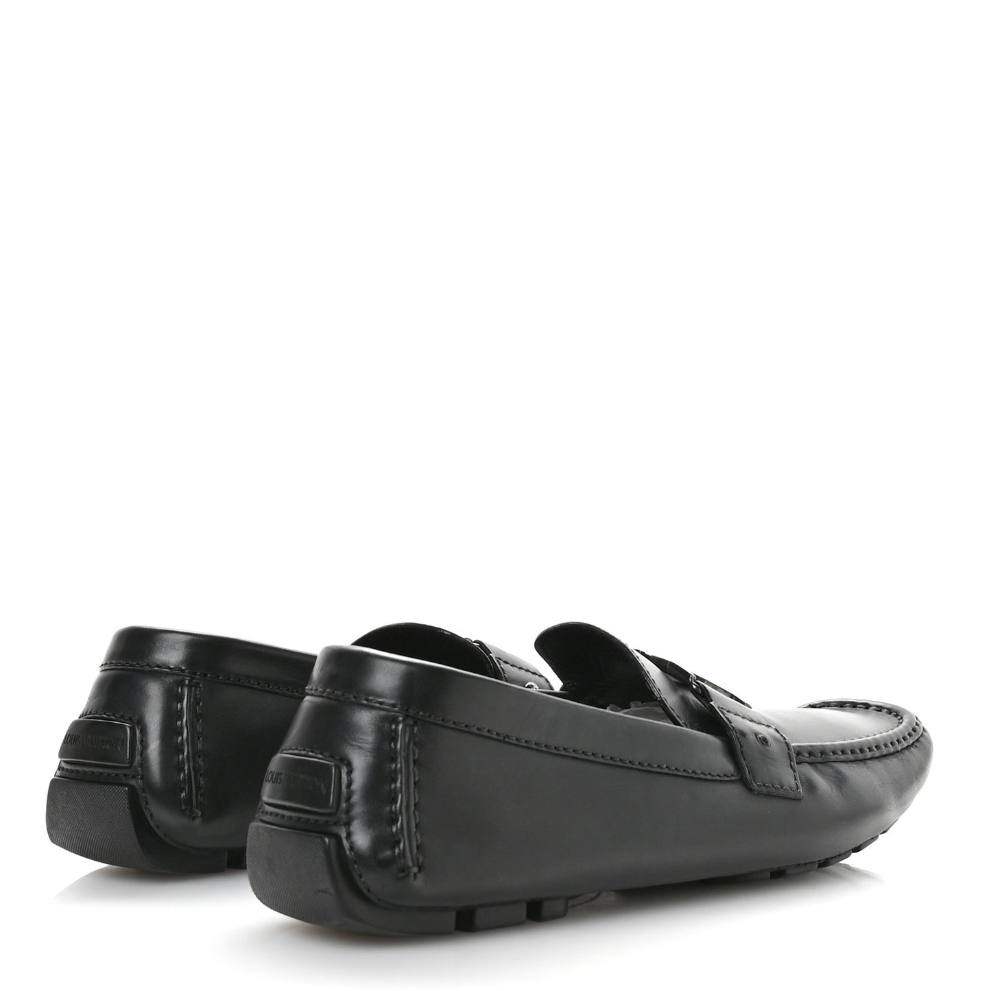 Calfskin Mens Monte Carlo Car Shoe Moccasin Loafers 10.5 Black