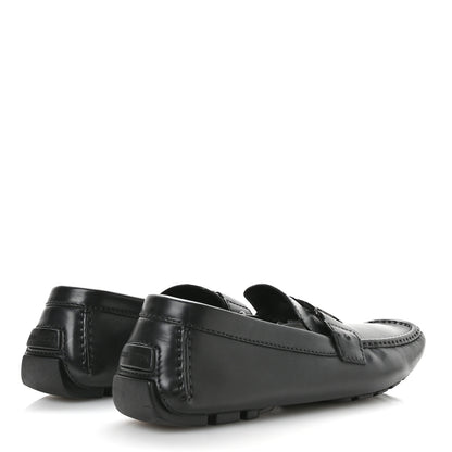 Louis Vuitton Calfskin Mens Monte Carlo Car Shoe Moccasin Loafers 10.5 Black 5 of 11