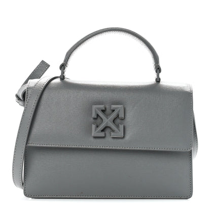 Off-White Saffiano Jitney 1.4 Top Handle Bag Grey 1 of 12