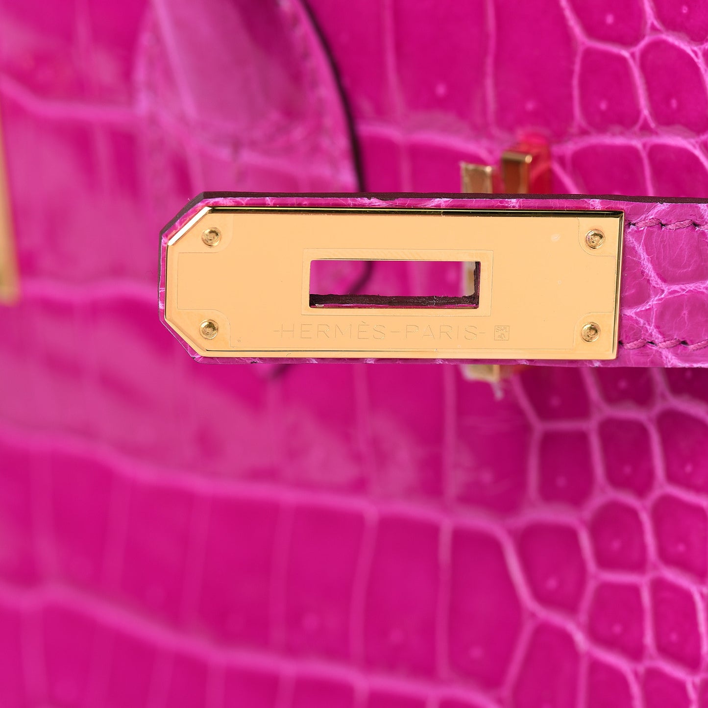 Shiny Porosus Crocodile Birkin 30 Rose Scheherazade