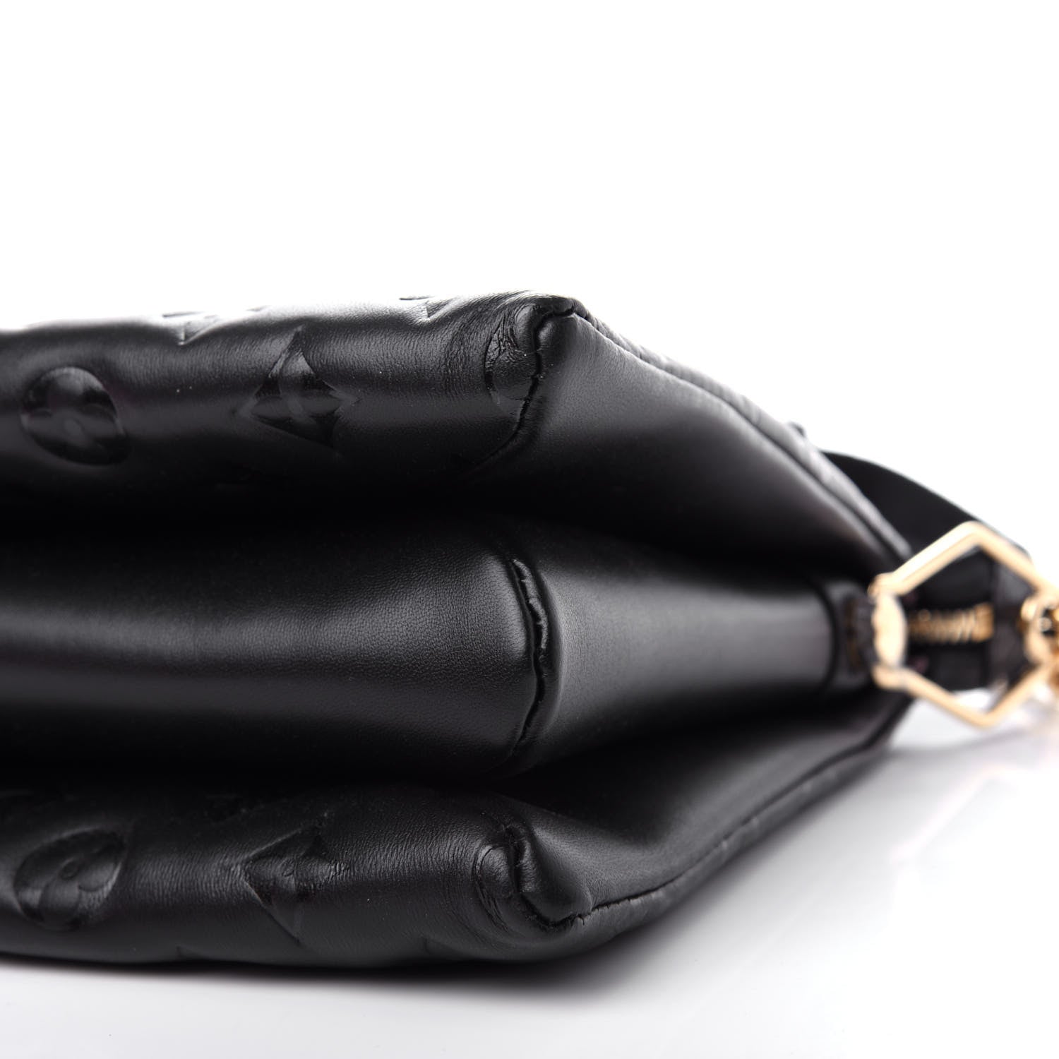 Louis Vuitton Lambskin Embossed Monogram Coussin PM Black 10 of 12