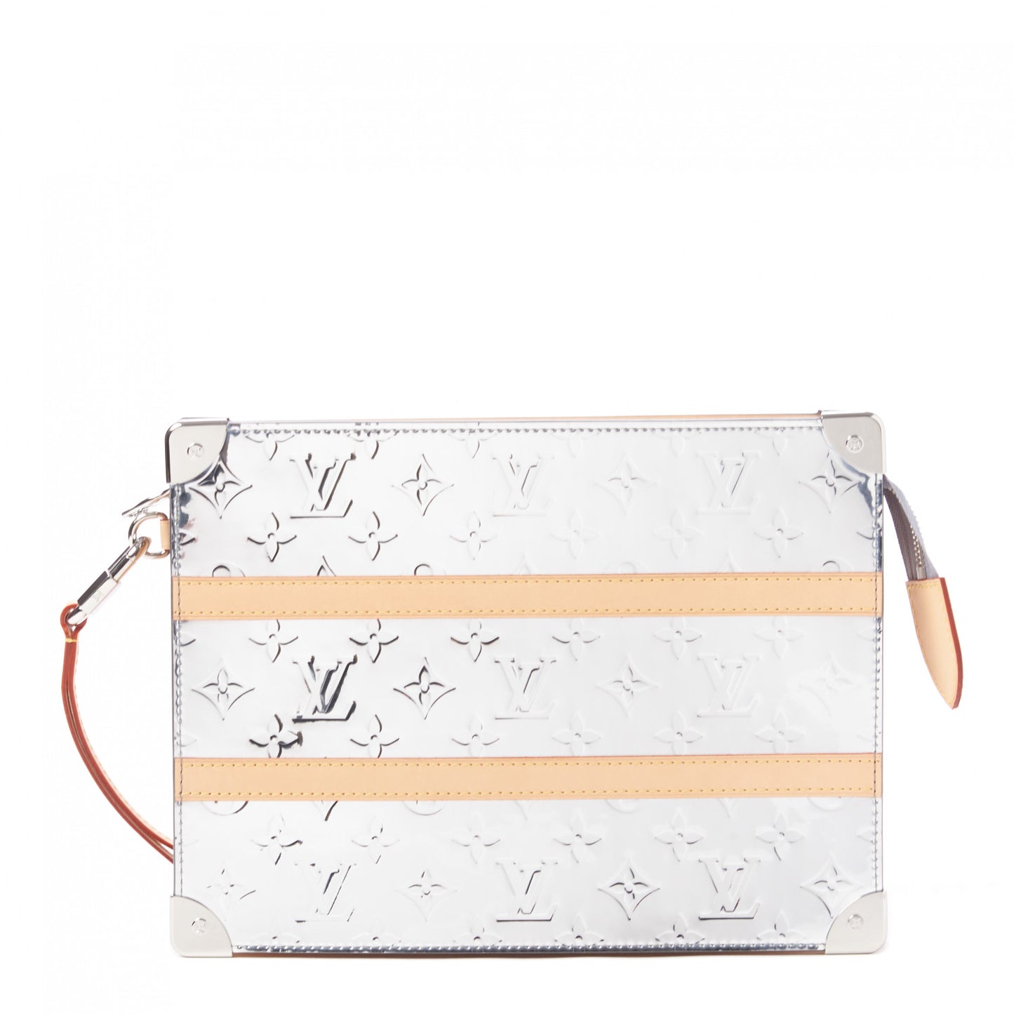 Monogram Mirror Trunk Pouch Silver