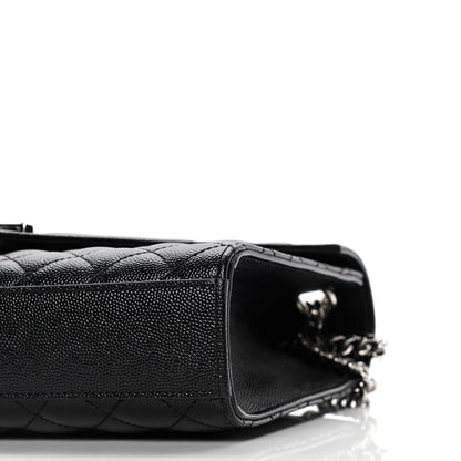 Saint Laurent Grain De Poudre Textured Mixed Matelasse Triquilt Medium Monogram Satchel Black 10 of 11