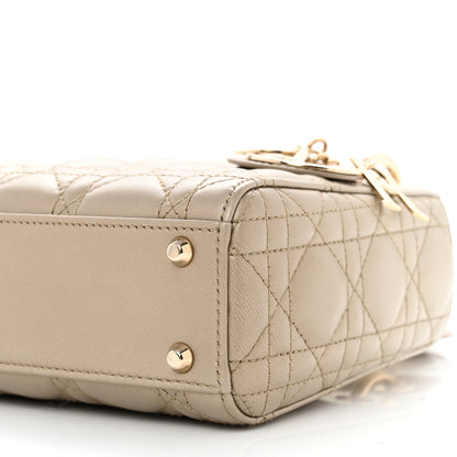 Christian Dior Metallic Lambskin Cannage Mini Lady Dior Gold 9 of 12