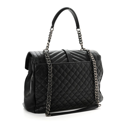 Saint Laurent Sheepskin Tri-quilt Monogram Large College Satchel Black 3 of 13