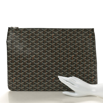 Goyard Goyardine Senat Pochette GM Black Gold 2 of 11