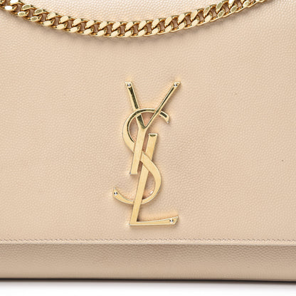 Saint Laurent Grain De Poudre Medium Monogram Kate Satchel Nude Powder 10 of 10