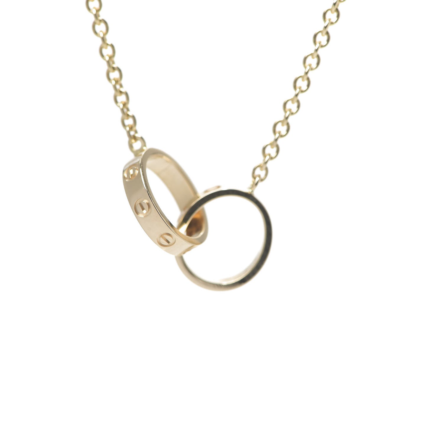 18K Yellow Gold Interlocking LOVE Necklace