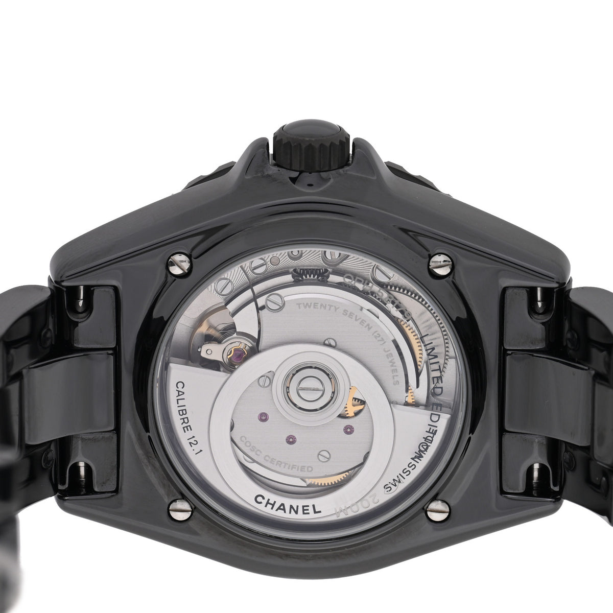 Chanel Stainless Steel Ceramic 38mm J12 Wanted de Chanel Automatic Watch Black 4 of 5