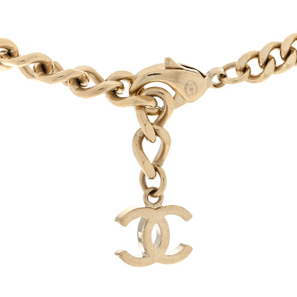 Chanel Crystal CC Chain Links Choker Necklace Gold 4 of 4