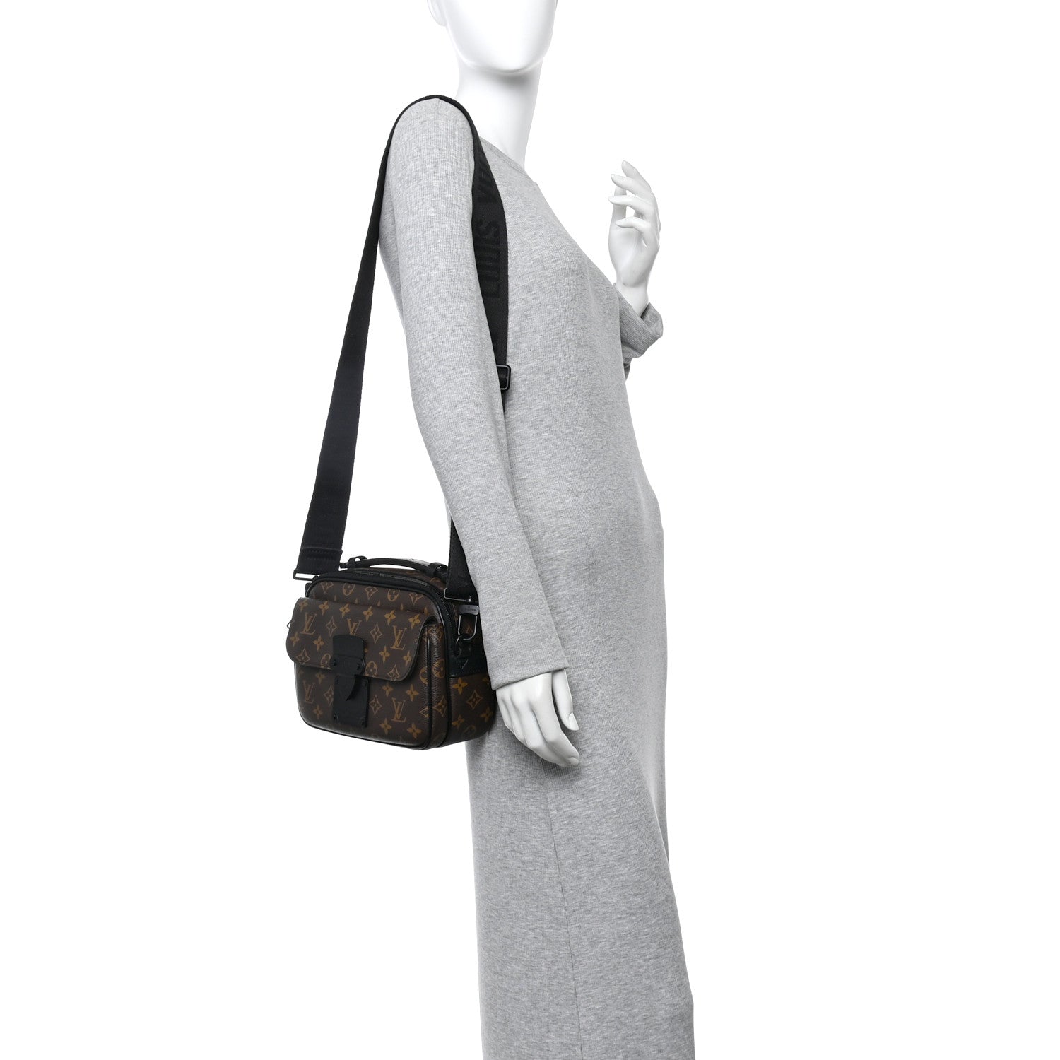 Louis Vuitton Monogram Macassar S Lock Messenger 2 of 9
