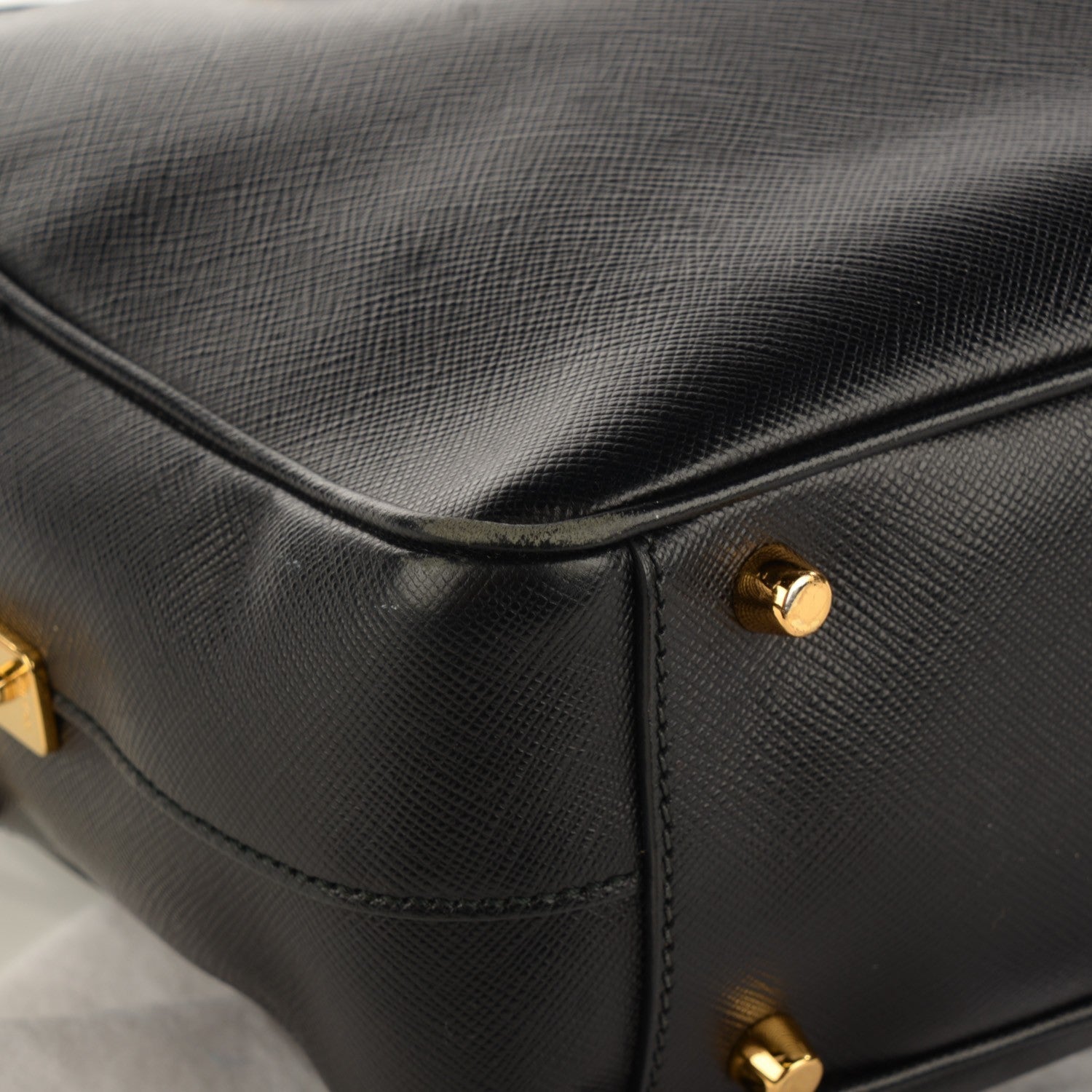 Prada Saffiano Lux Bowler Black 2 of 10