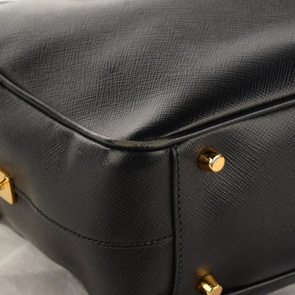 Prada Saffiano Lux Bowler Black 2 of 10