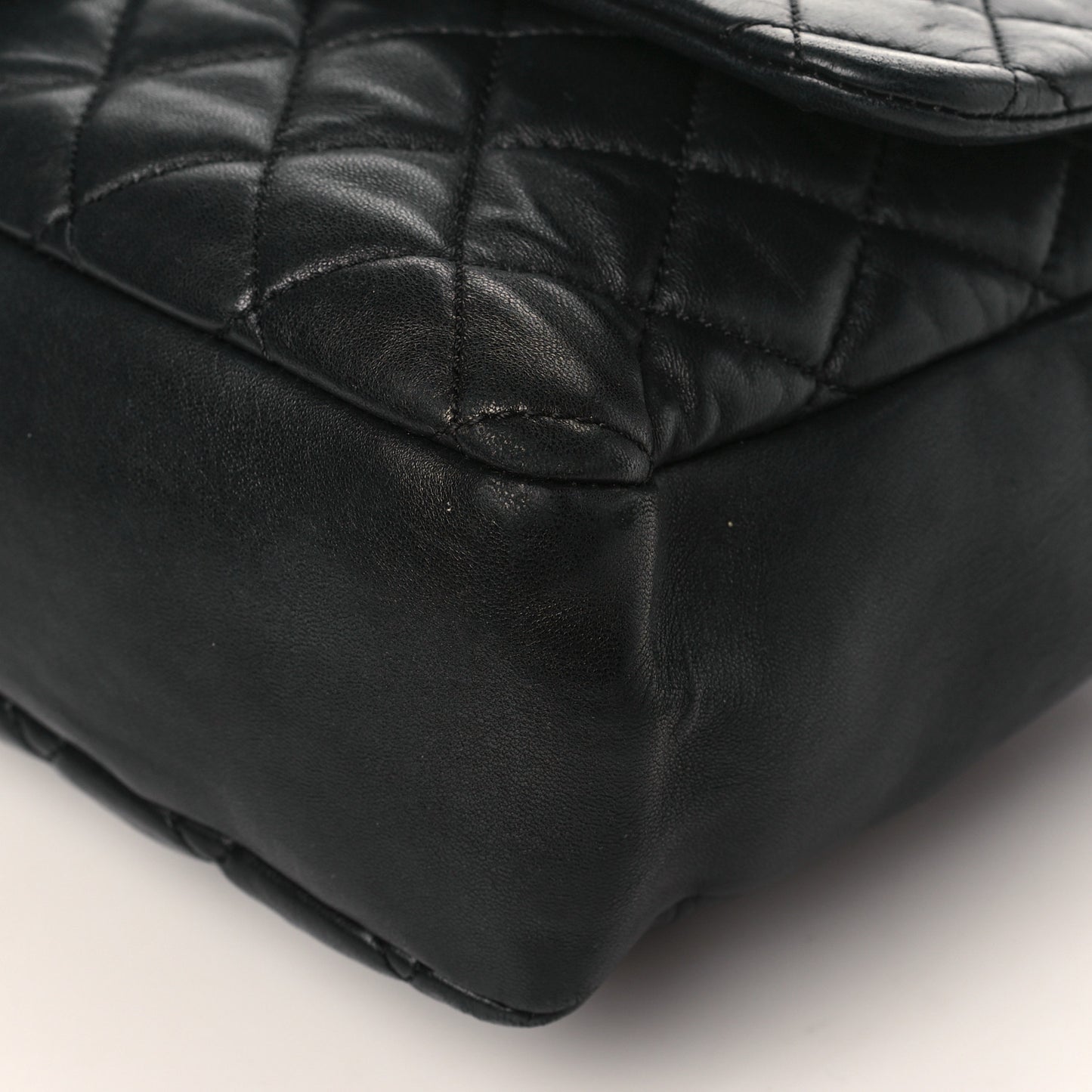 Lambskin Quilted Jumbo Coco Rain Flap Black