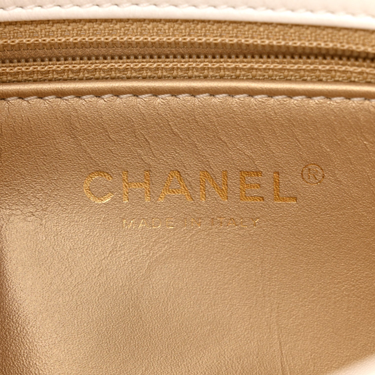 Chanel Lambskin Quilted Small CC Crystal Logo Chain Flap White 6 of 11