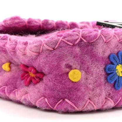 Fendi Felt Flower Applique Baguette Pink Multicolor 9 of 9