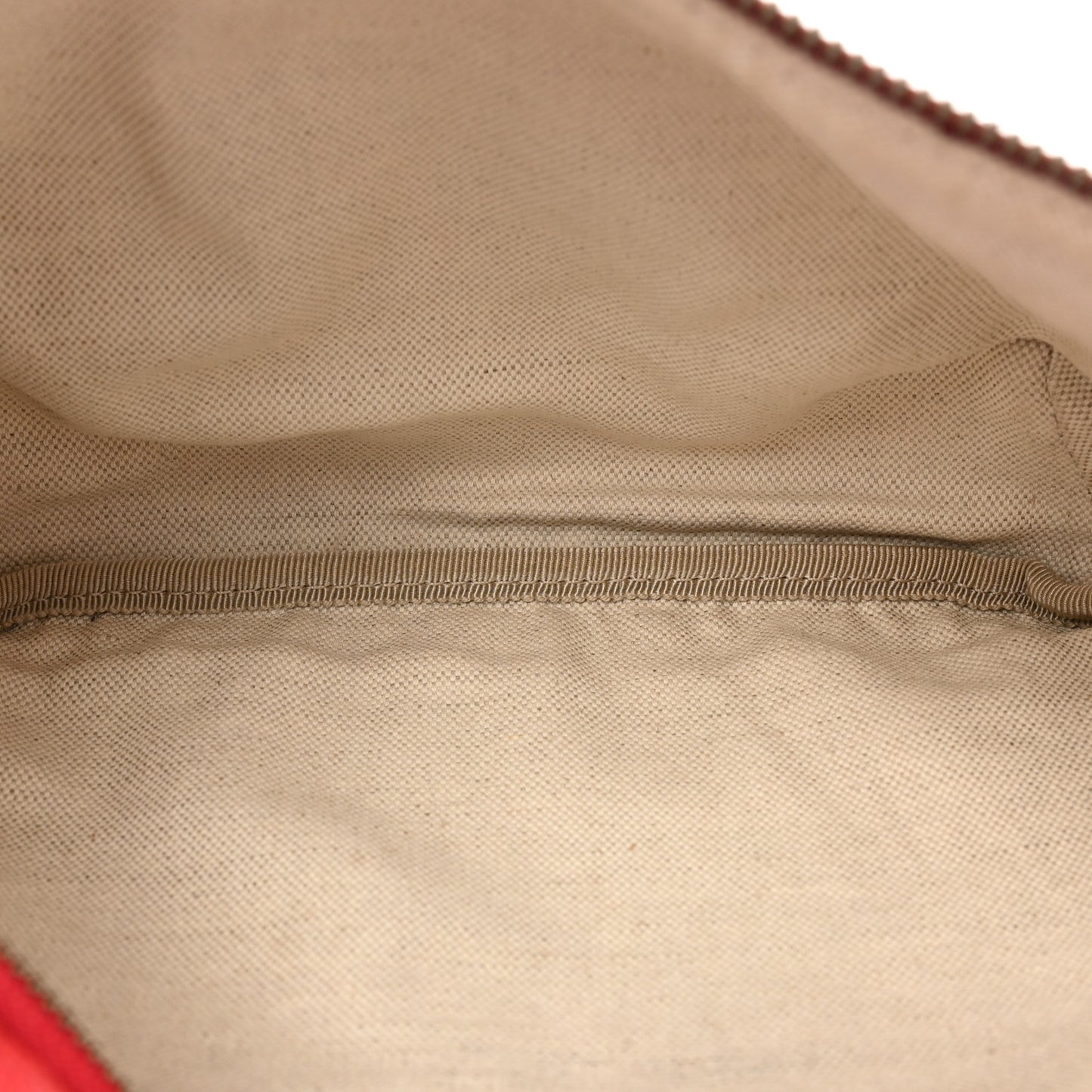 Grained Calfskin Logo Belt Bag Hibiscus Red