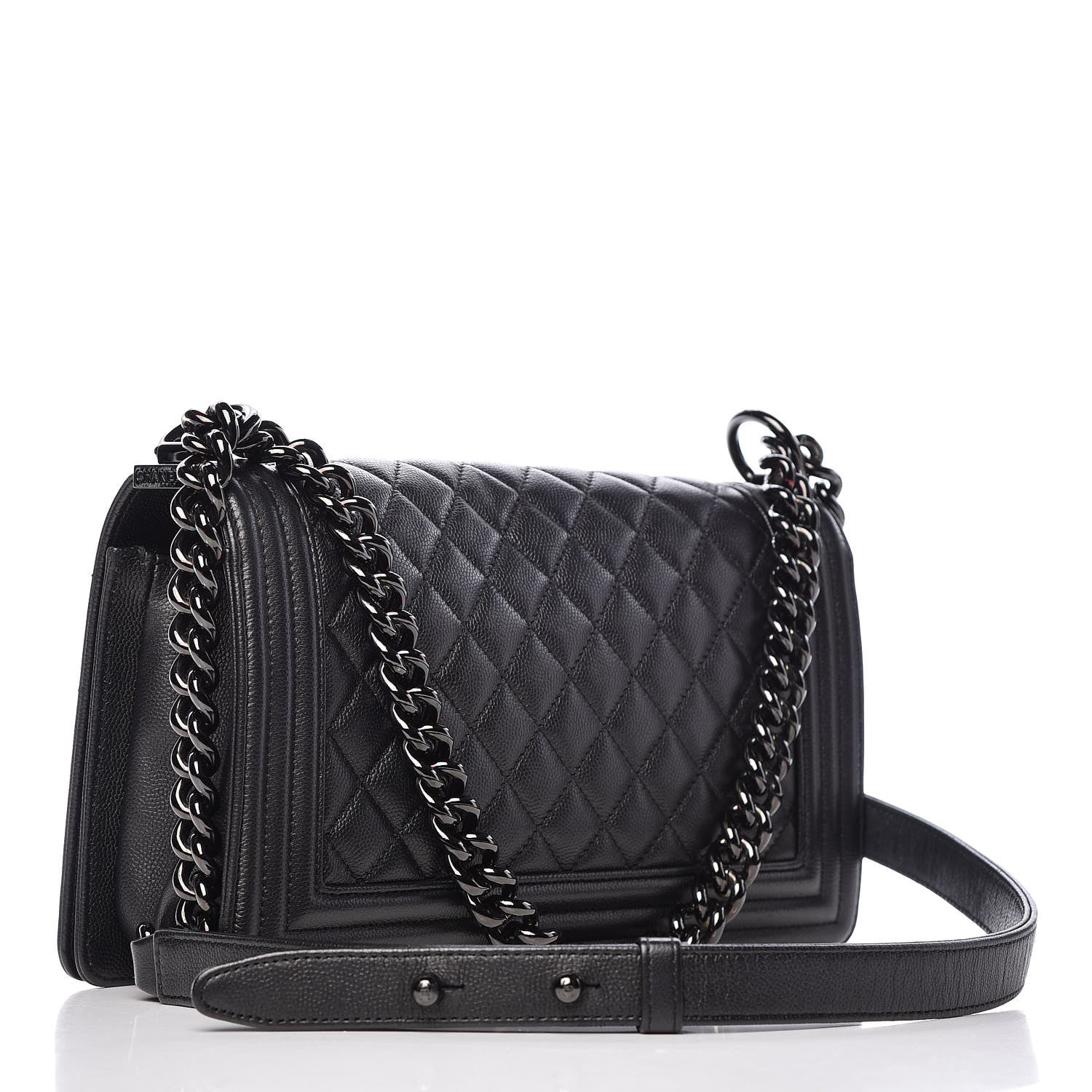 Chanel Caviar Quilted Medium Boy Flap So Black 3 of 10