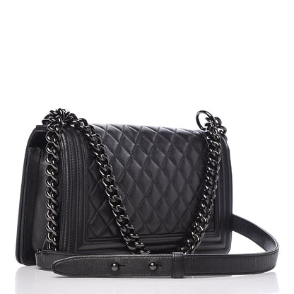 Chanel Caviar Quilted Medium Boy Flap So Black 3 of 10