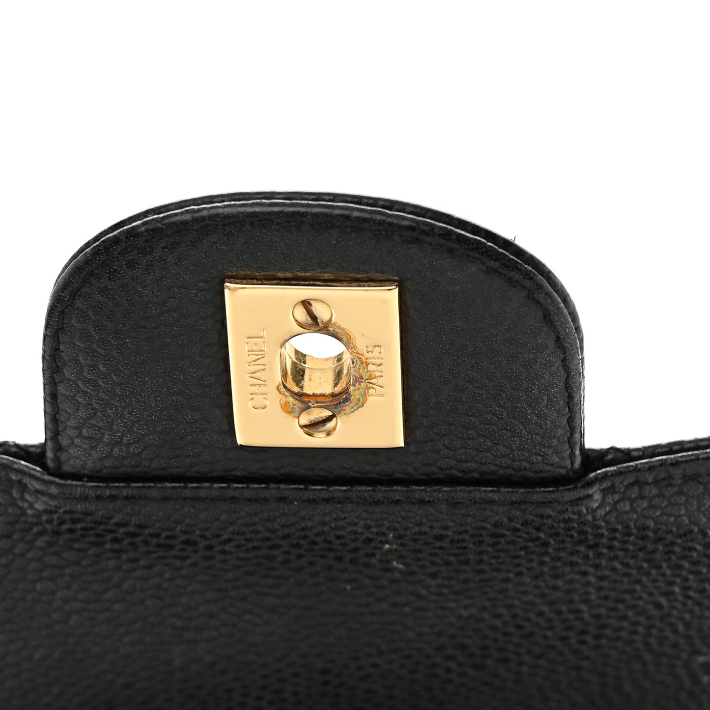 Caviar Quilted Mini Square Flap Black