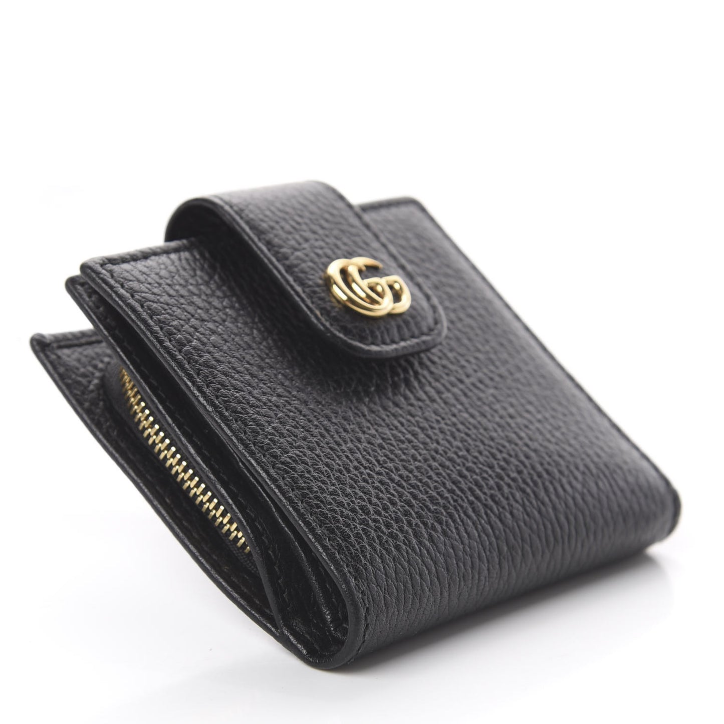Dollar Calfskin GG Marmont French Wallet Black