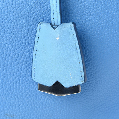 MCM Grained Calfskin Medium Milla Tote Tile Blue 8 of 8
