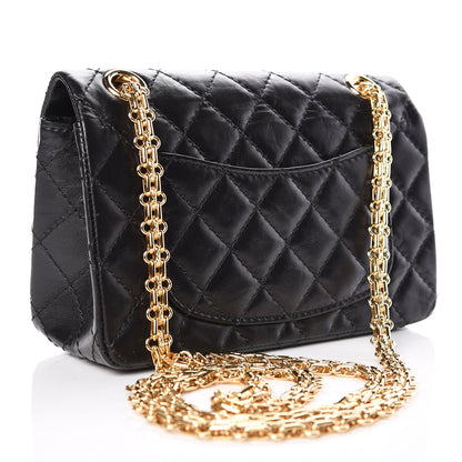 Chanel Aged Calfskin Quilted 2.55 Reissue Mini Flap Black 3 of 9
