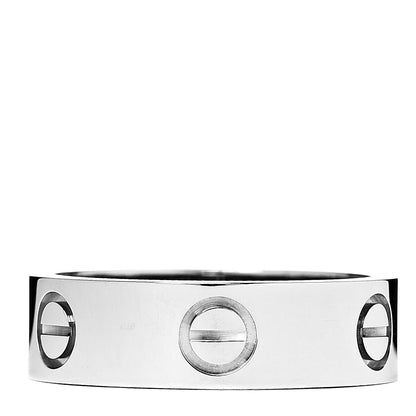 Cartier 18K White Gold 5.5mm LOVE Ring 53 6.25 3 of 5