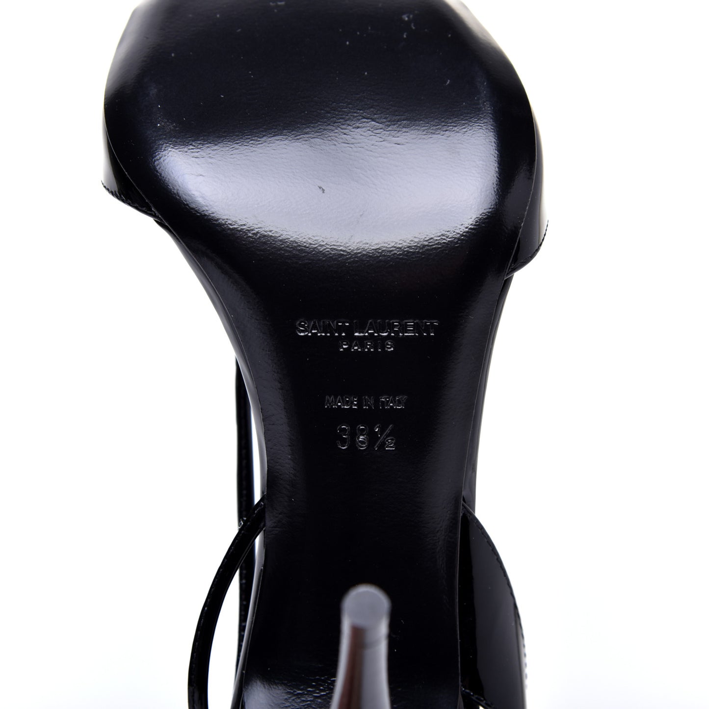 Patent Calfskin Anouk 110 Sandals 38.5 Black