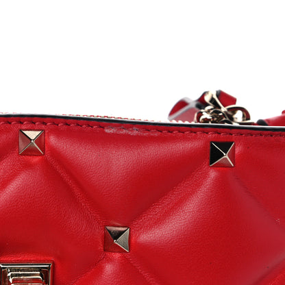 Valentino Garavani Nappa Candystud Wallet on Chain Rouge Pur 10 of 13