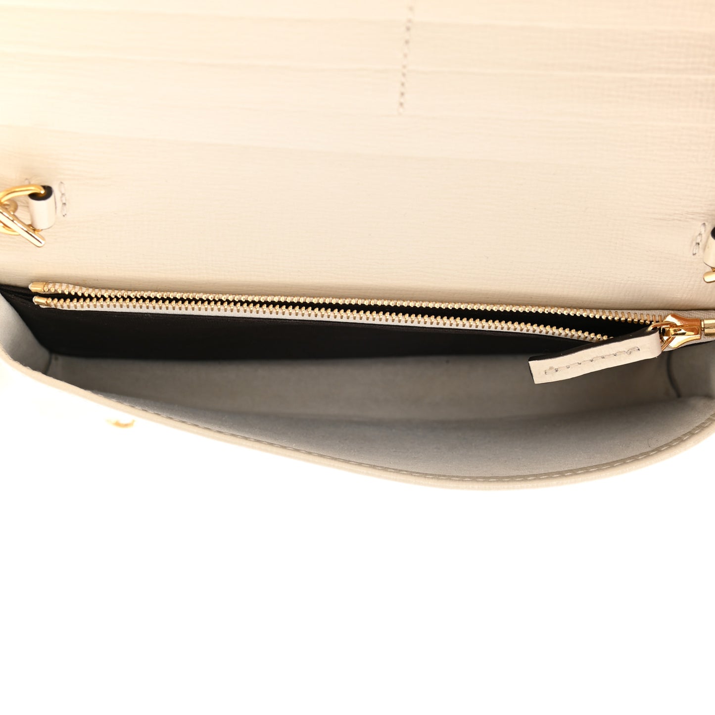 GG Supreme Monogram Azalea Calfskin Horsebit 1955 Wallet On Chain Beige Ebony Mystic White