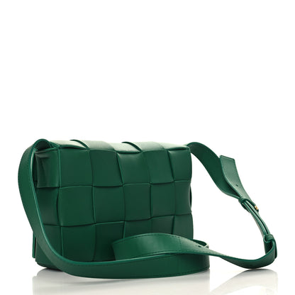 Bottega Veneta Lambskin Maxi Intrecciato Cassette Crossbody Bag Raintree Green 3 of 7