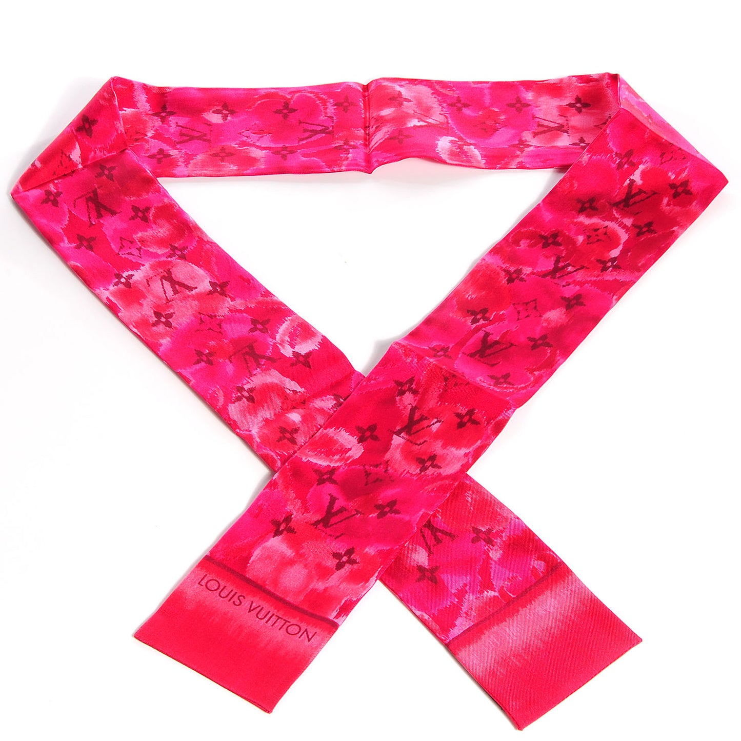 Silk Monogram Ikat Summer Bandeau Rose Indien