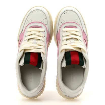Gucci Calfskin Womens Re-Web Sneakers 36 White Pink 2 of 10