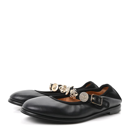 Chanel Lambskin Charm Mary Jane Flats 36.5 Black 4 of 8