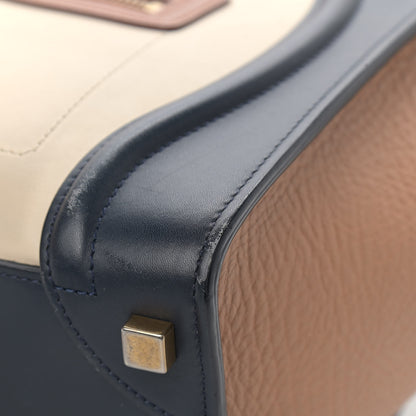 Celine Smooth Calfskin Bullhide Micro Tri-Color Luggage Brown 9 of 18